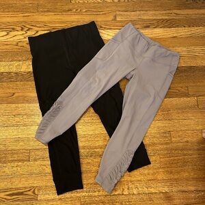 Purple and black yoga pants -two for one